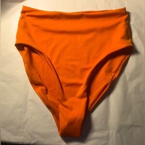 NWT solid orange stretchy bikini bottoms Liberty & Justice size small